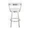 Armen Living Bryant 30" Bar Height Swivel Bar Stool in Brushed Stainless Steel Finish and White Faux Leather LCBYBABSWH30 - alternate 8